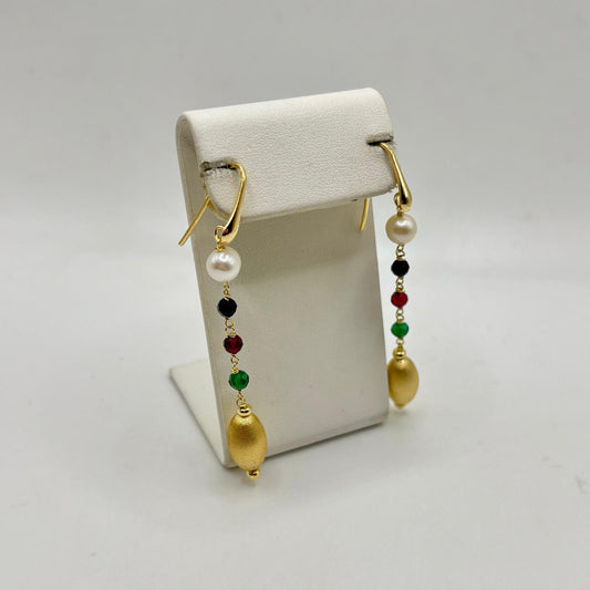 OR CON AMO, PIETRE, PERLE E SFERE SATINATE