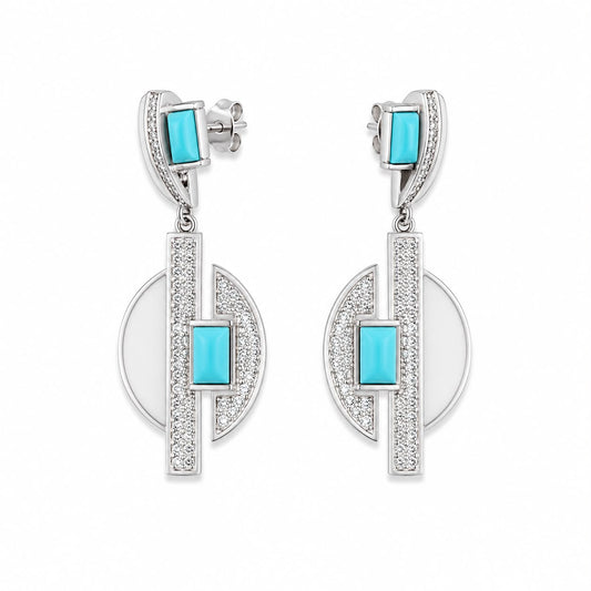 OR LOBO PENDENTI SMALTO E ZIRCONI