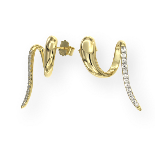 OR LINEA ONDULATA LISCIA E ZIRCONI