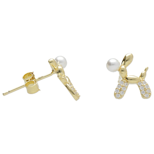 OR CANE PALLONCINO ZIRC E PERLA