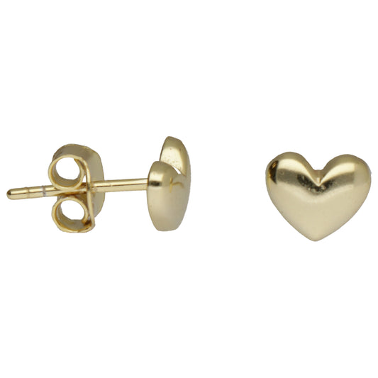 OR CUORE BOMBATO LISCIO 7x5 MM