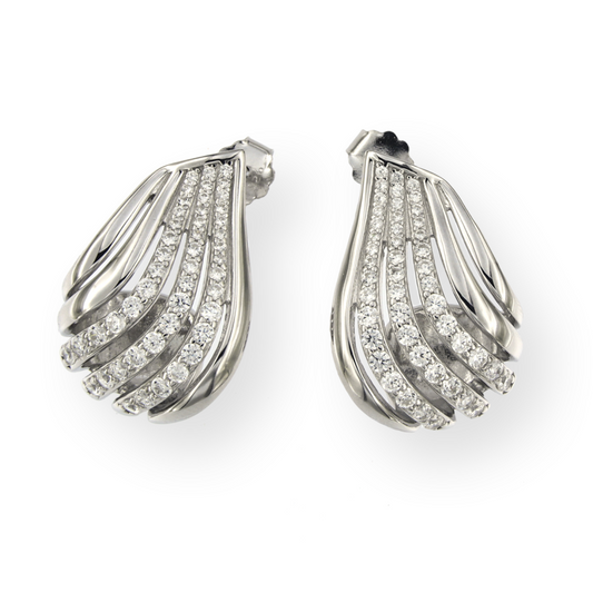 OR GOCCIA CON FILE LISCIE E ZIRCONI