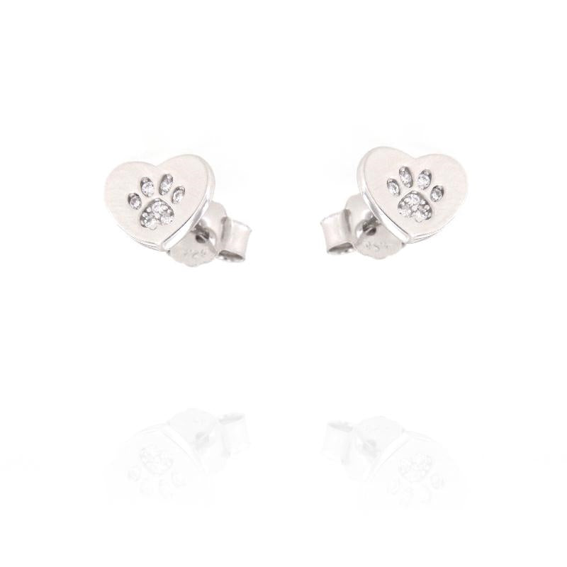 OR CUORE LISCIO E ZAMPETTA ZIRCONI