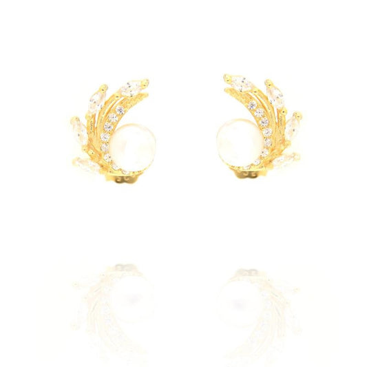 OR PERLA E ZIRCONI A SPIRALE