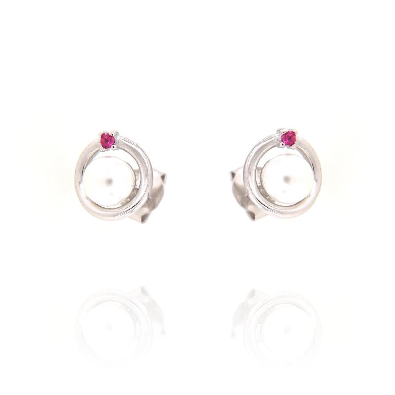 OR CON PERLA E ZIRCONE COLORATO