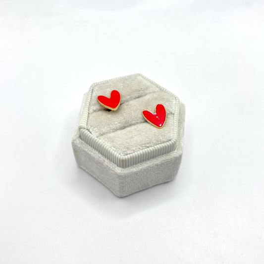 OR CUORE SMALTO ROSSO