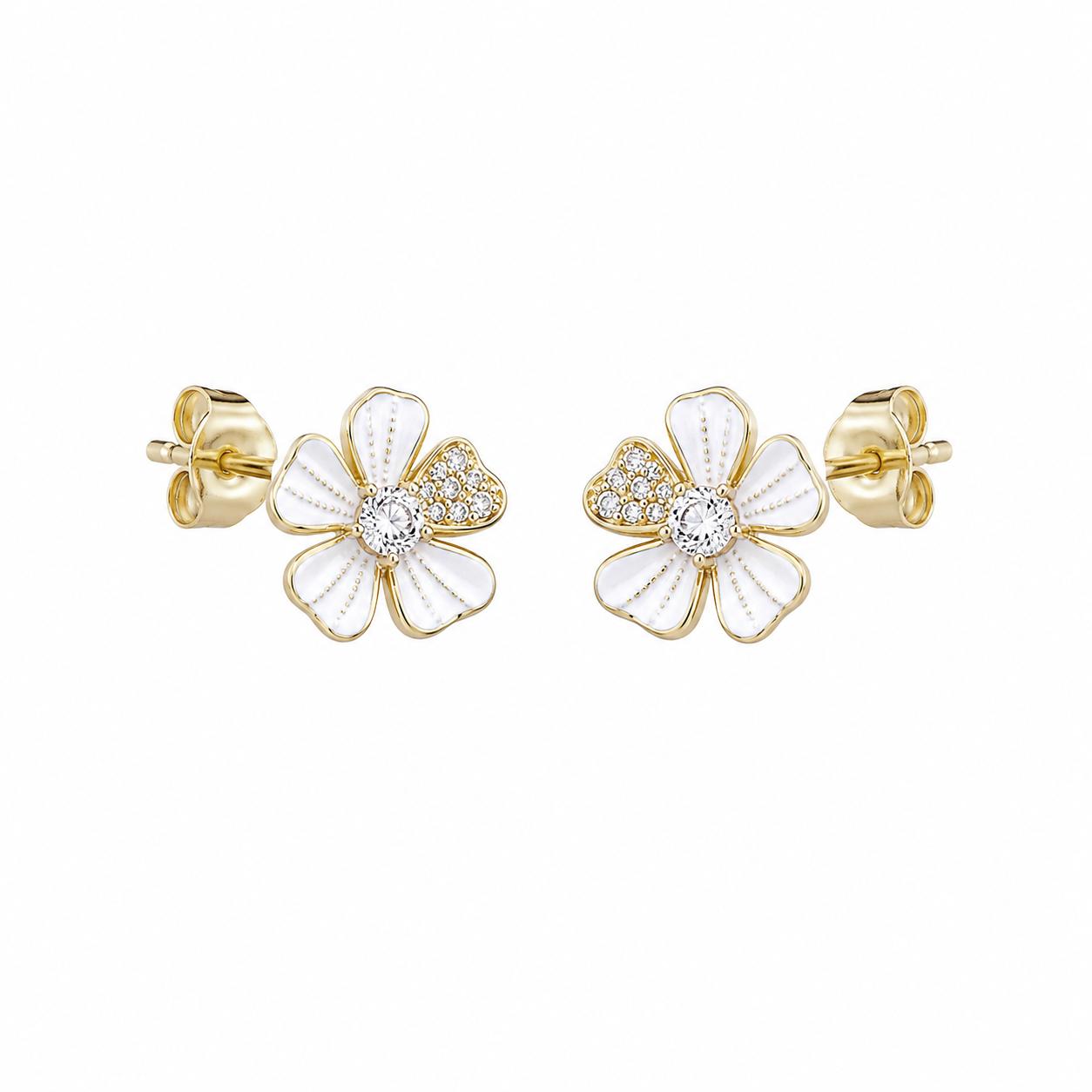 OR FIORE SMALTO CON ZIRCONI