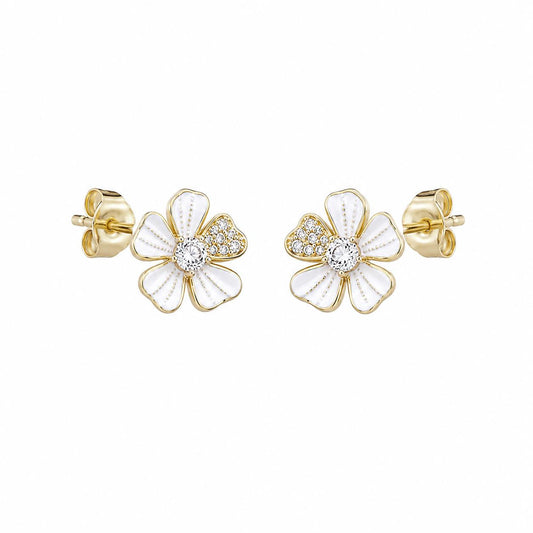 OR FIORE SMALTO CON ZIRCONI