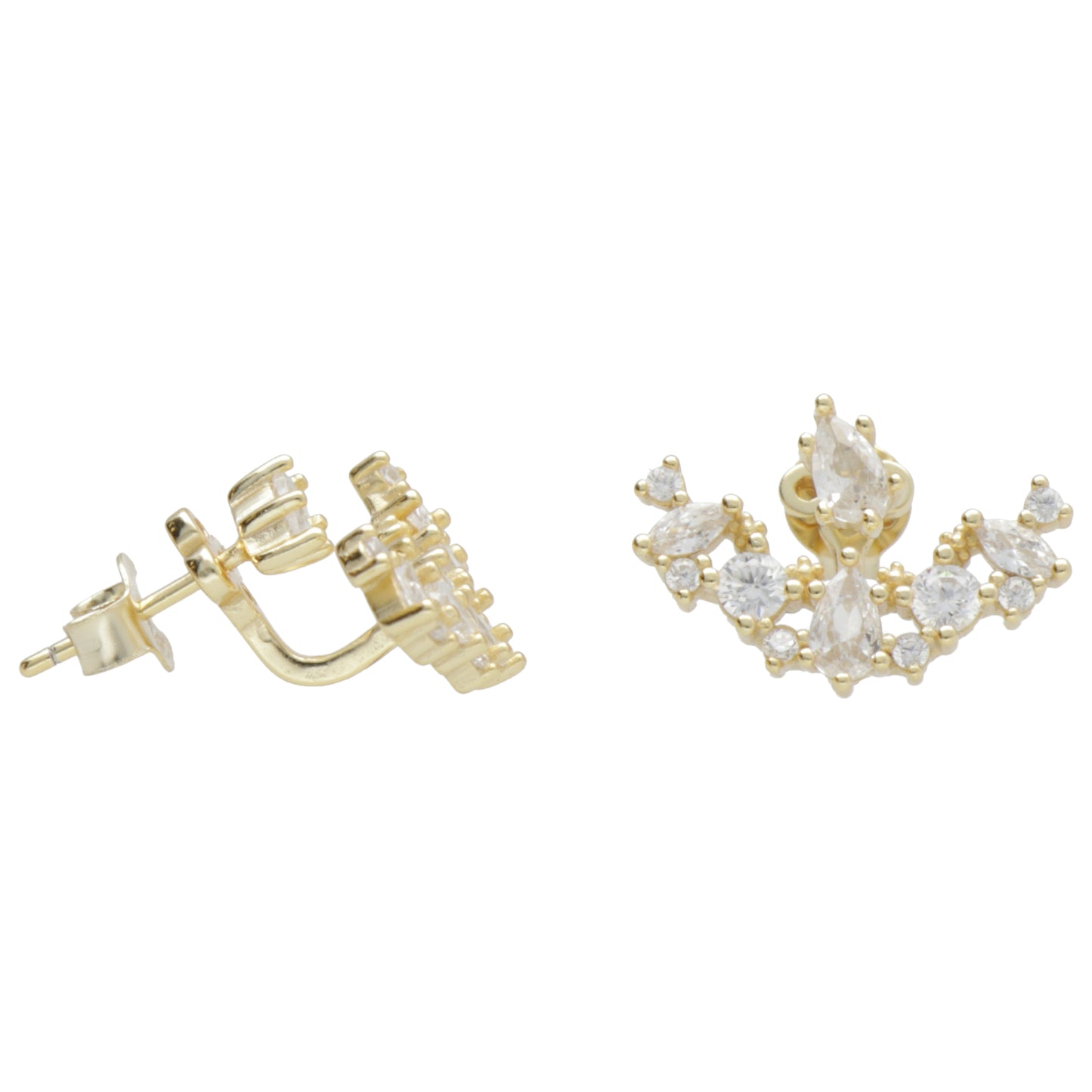 OR EAR JACKET ZIRCONI MIX FORME