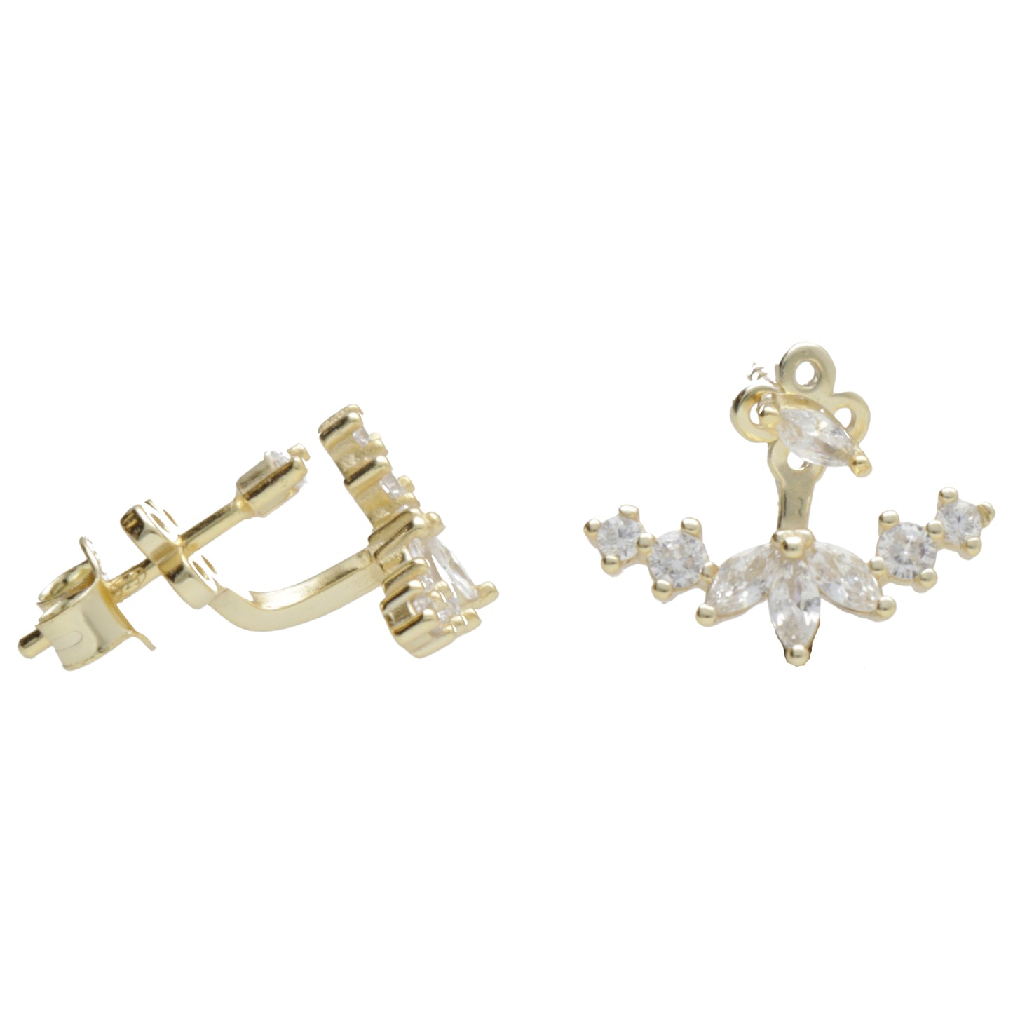 OR EAR JACKET MIX FORME ZIRCONI
