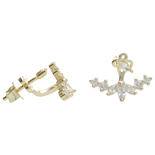 OR EAR JACKET MIX FORME ZIRCONI