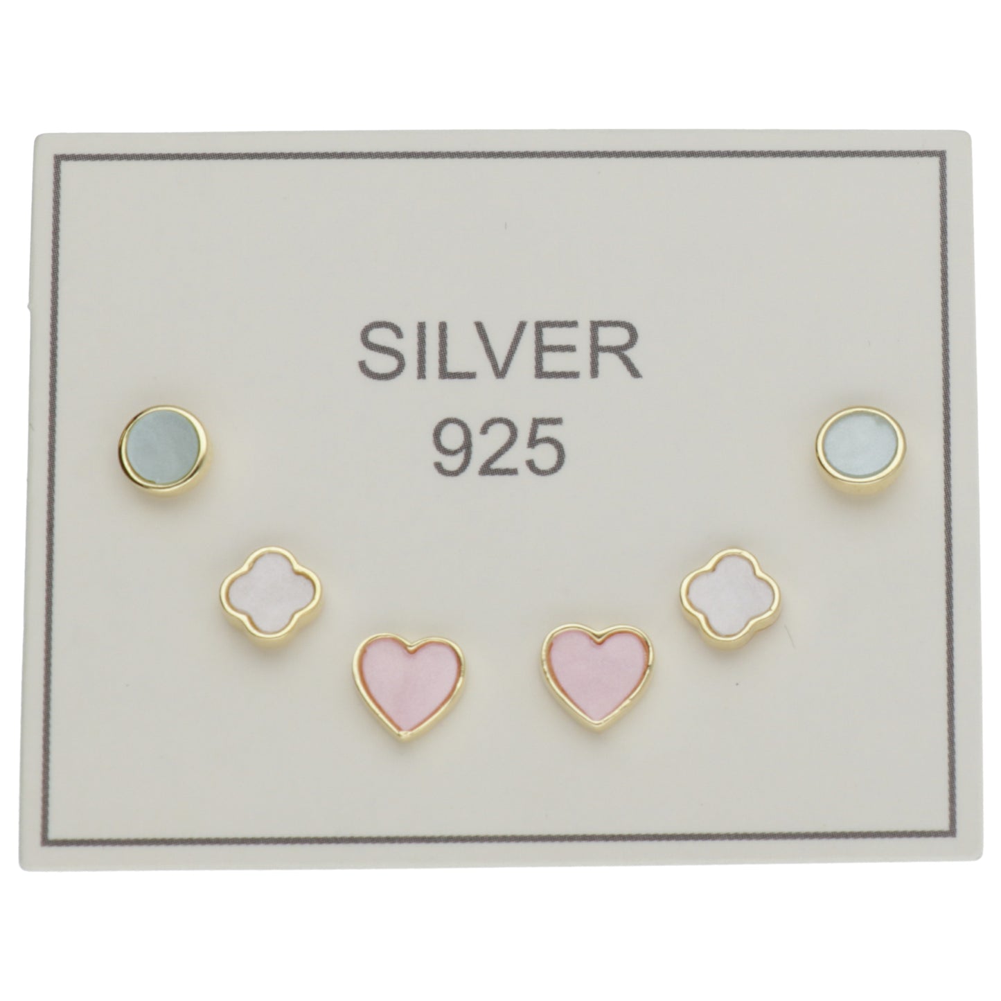 SET ORECCHINI CUORE CERCHIO E FIORE
