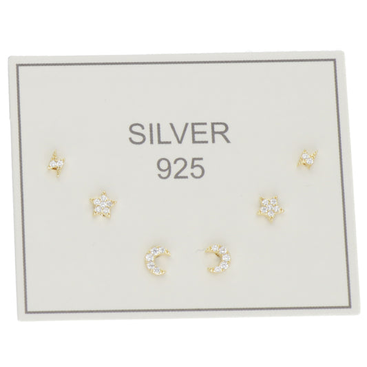 OR SET LUNA STELLA FULMINE ZIRCONI