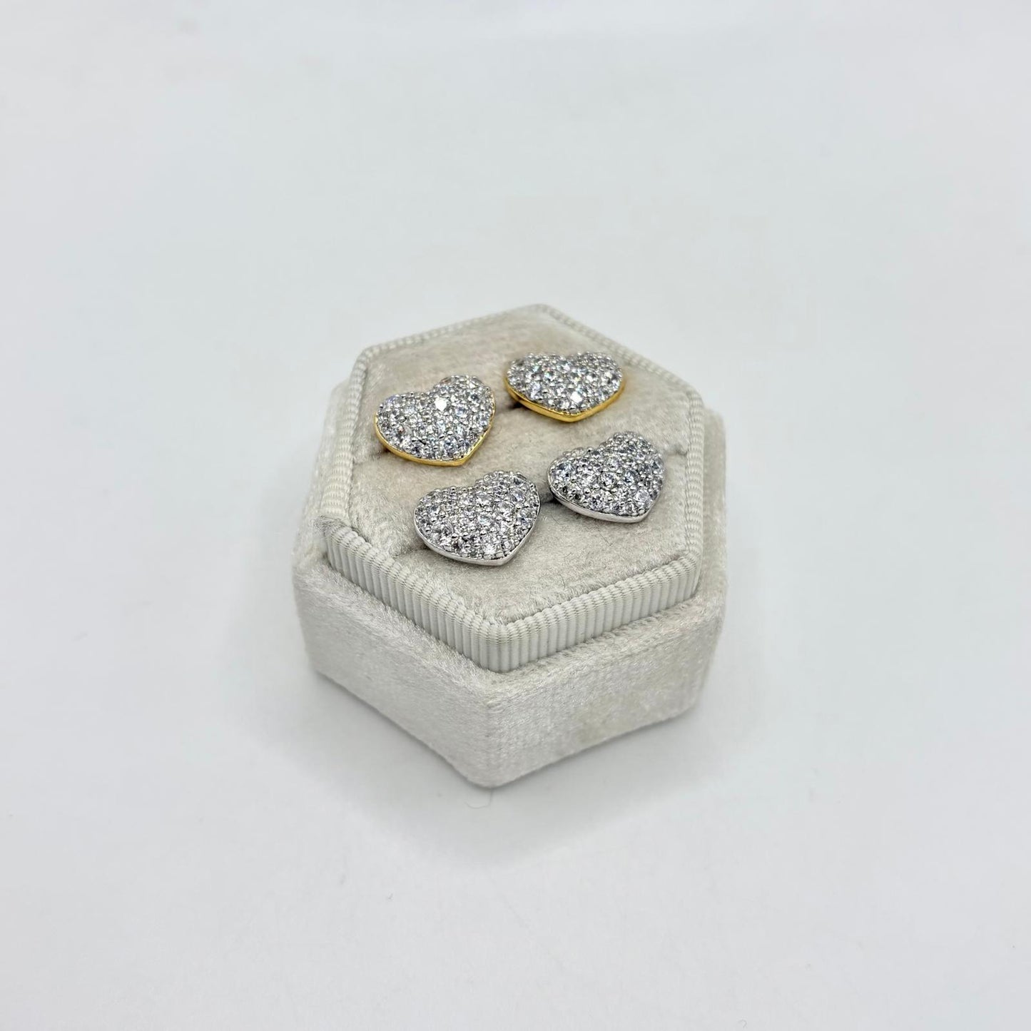 OR BRONZO LOBO CUORE ZIRC 1,2X0,8 CM