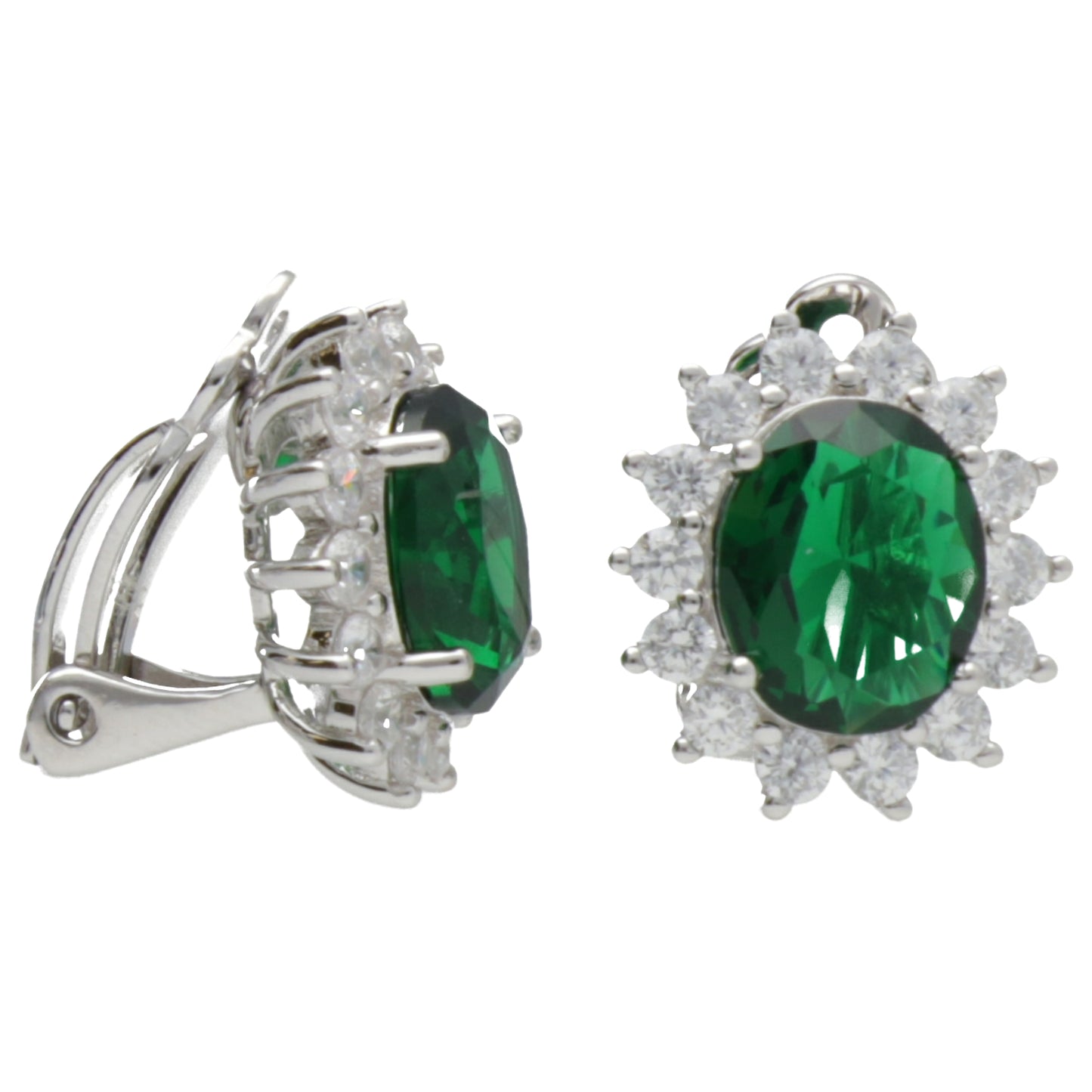 OR CLIP SENZA PERNO PIETRA VERDE KATE