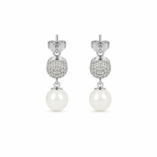 OR PERLA 8 MM PENDENTE CON ZIRCONI