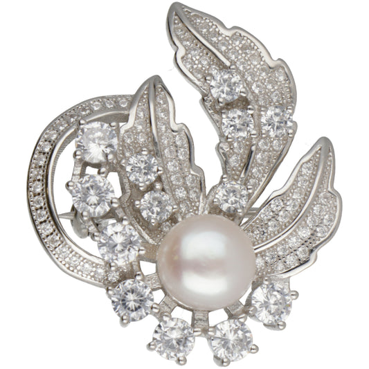 SPILLA ZIRCONI E PERLA