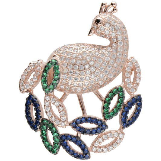 SPILLA PAVONE ZIRCONI