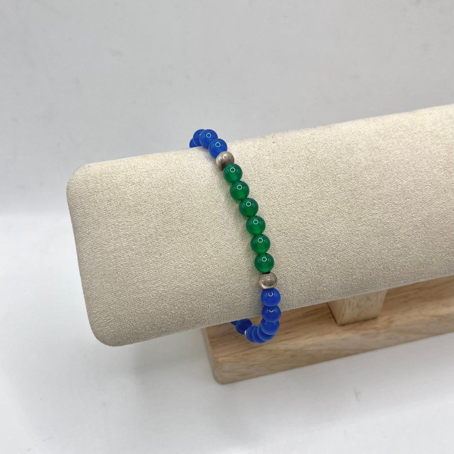 BR ELASTICO PALLINE BLU E VERDI