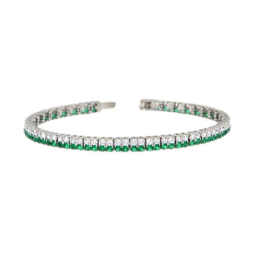 TN ZIRC WHITE AND COLORED ROW 18 CM 4MM