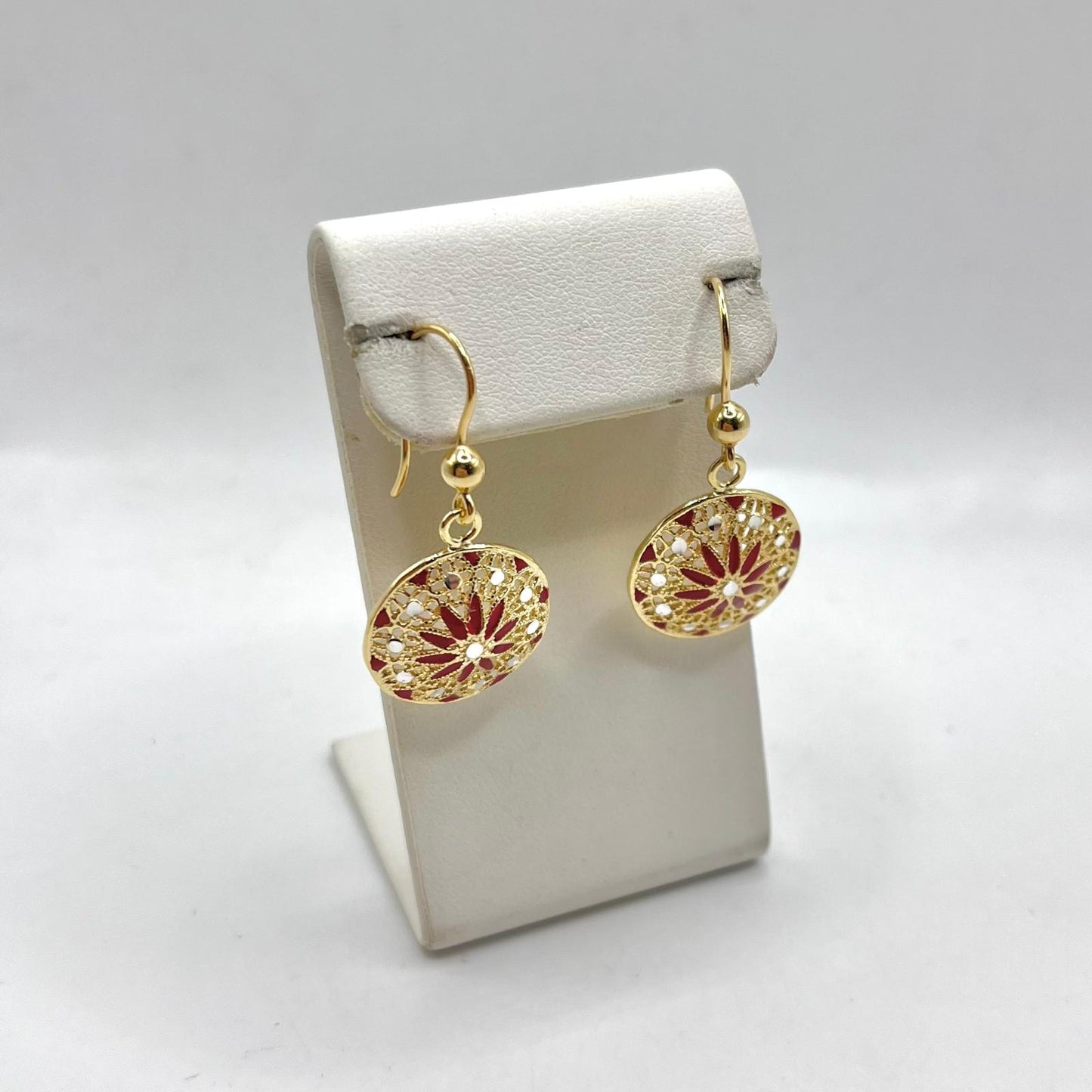 UNG OR CERCHIO PENDENTE FANTASIA FIORI