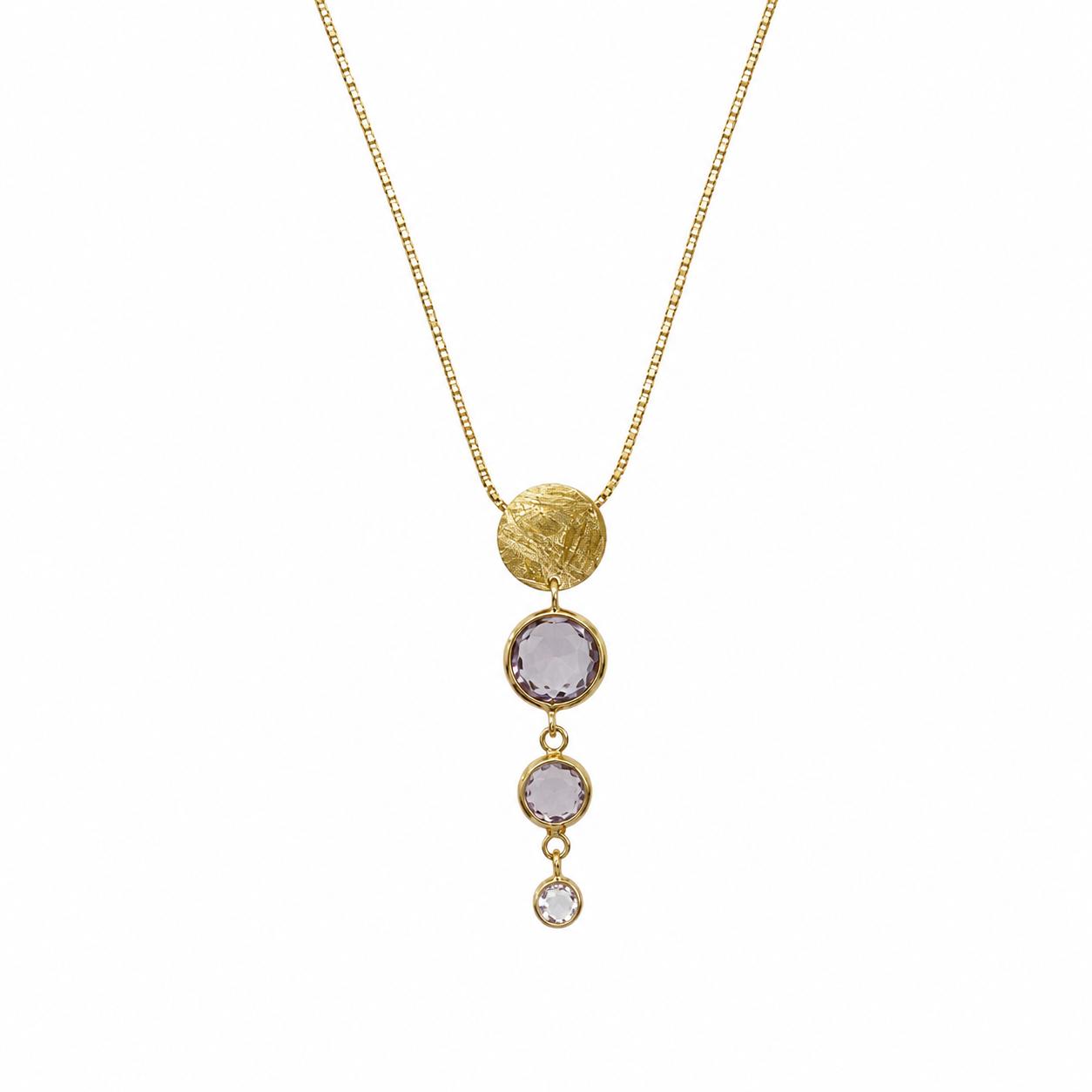 CL VENEZIANA DIAMANTATA CON 3 PIETRE E FORMA SATINATA