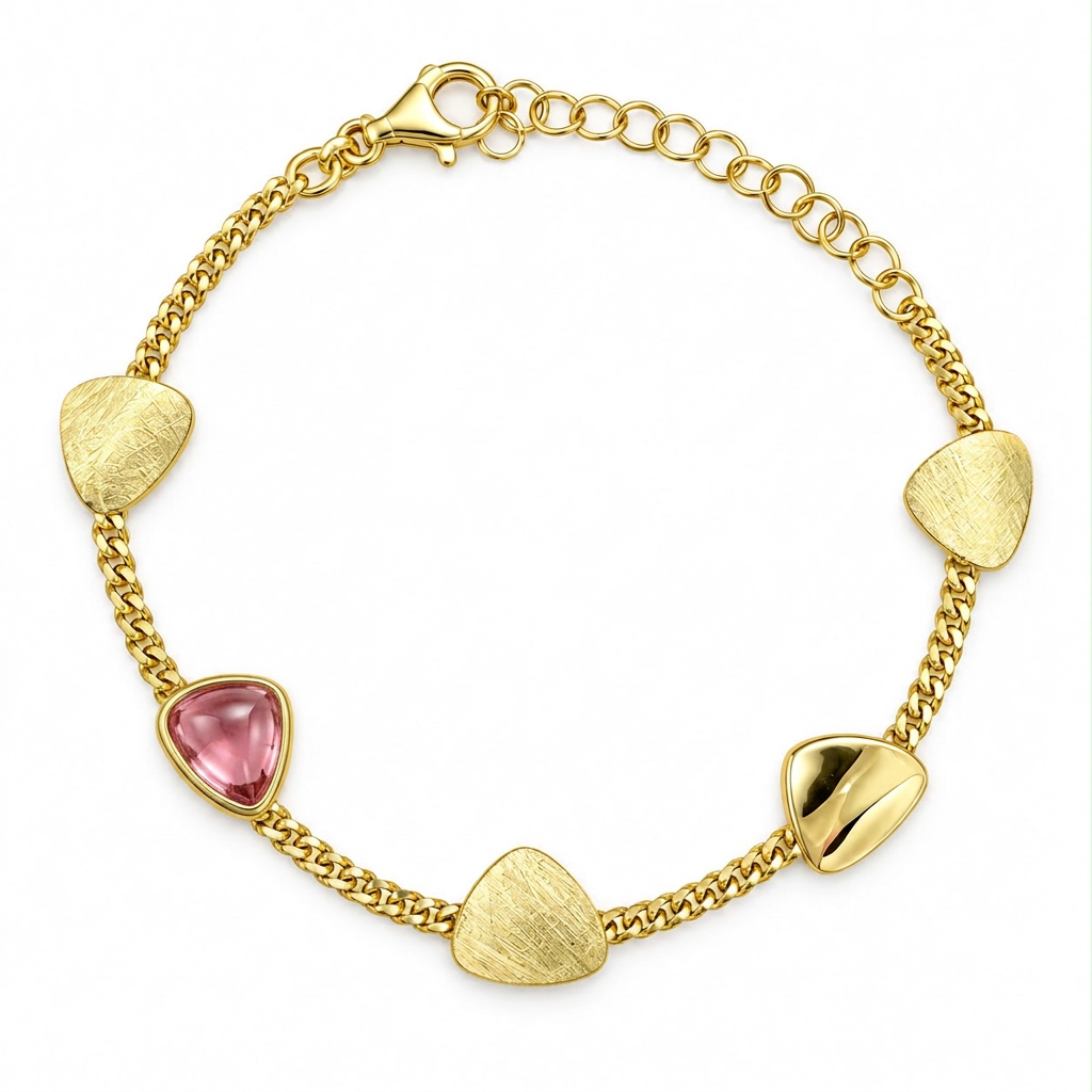 Bracciale con pietra rosacea